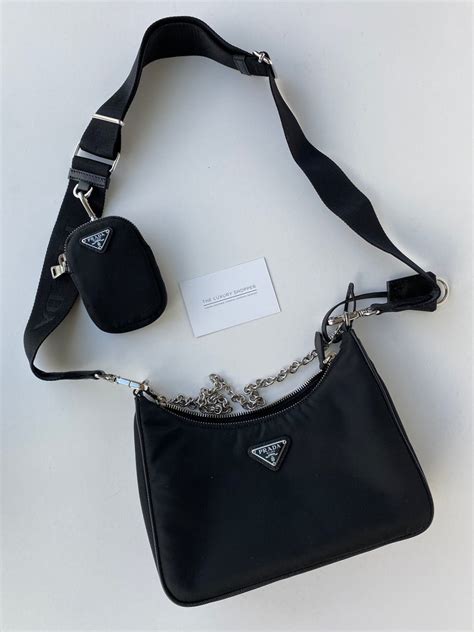 prada large black bag|Prada cross body bag nylon.